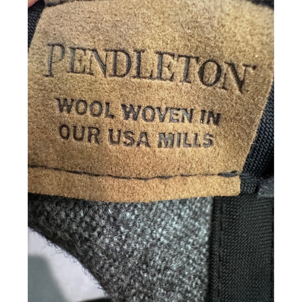 Pendleton Wool Blend Snapback Hat Grey Black Logo… - image 5
